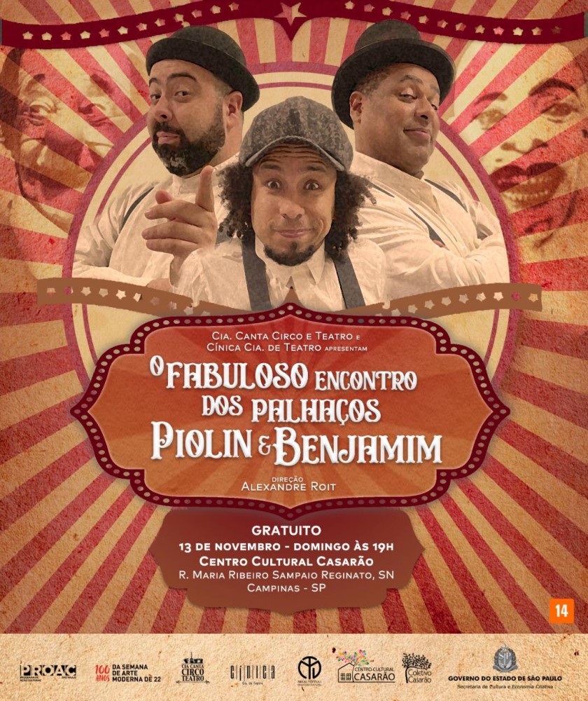 Centro Cultural Casarão, em Barão Geraldo, recebe “O Fabuloso Encontro dos Palhaços”