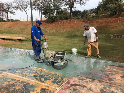 Quadras de esportes do Taquaral estão sendo reformadas