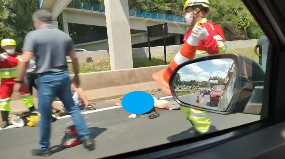 Homem morre após ser atropelado por moto na SP-340, em Mogi Guaçu