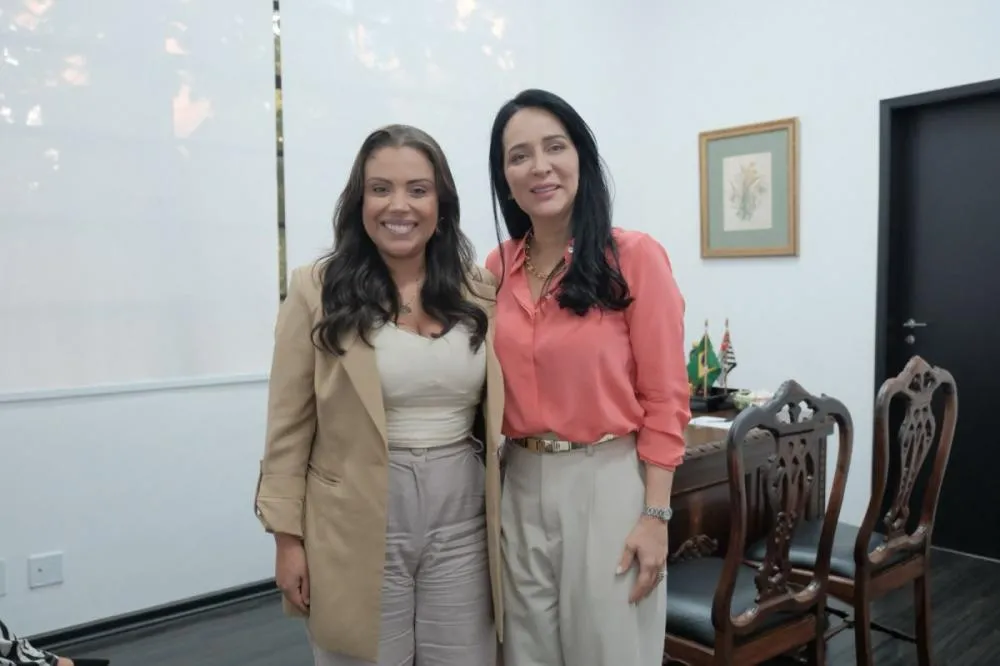 Primeira-dama de Paulínia, Tamires Barros, participa de reunião com a primeira-dama do Estado, Cristiane Freitas