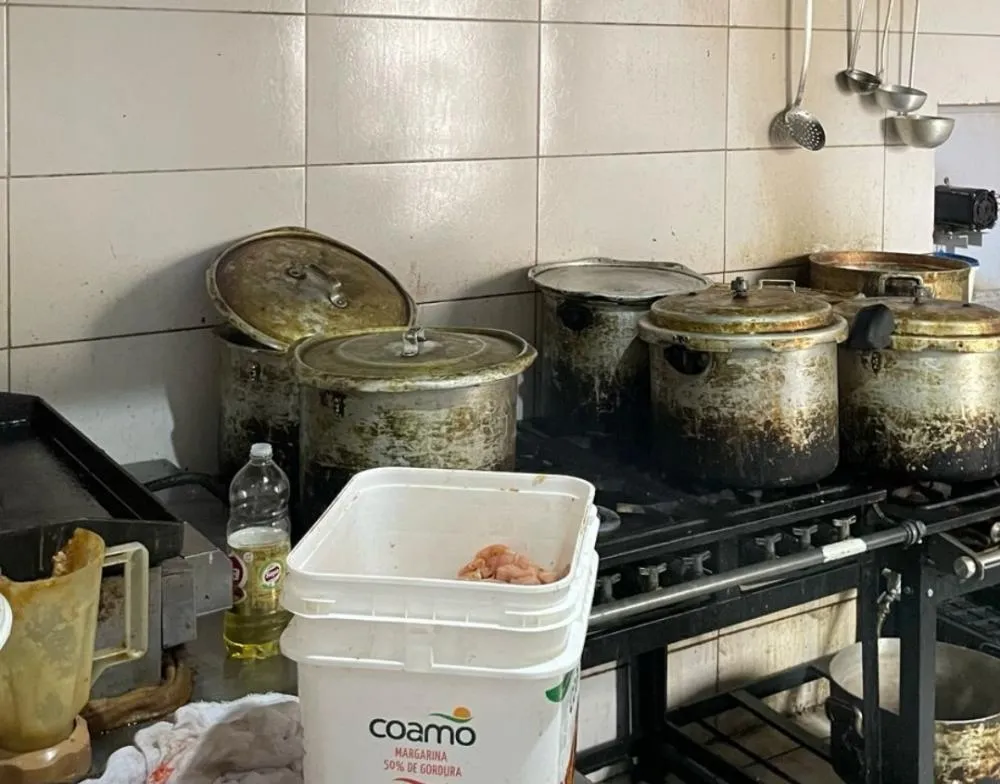 Polícia fecha marmitaria e prende dona; comida era feita ao lado de pombos