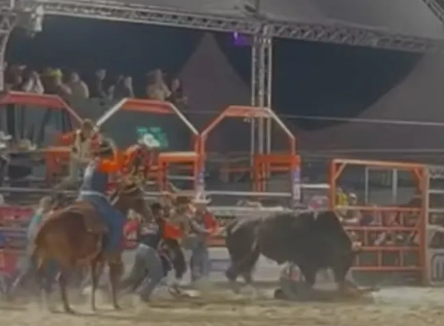 Peão fica ferido após ser arrastado por touro no Rodeio de Hortolândia