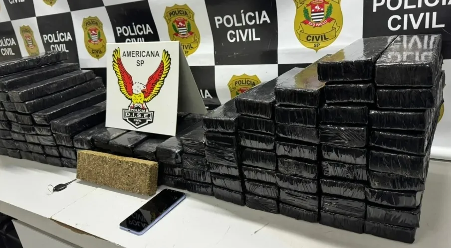 Polícia apreende 85 quilos de maconha que seriam entregues em Campinas