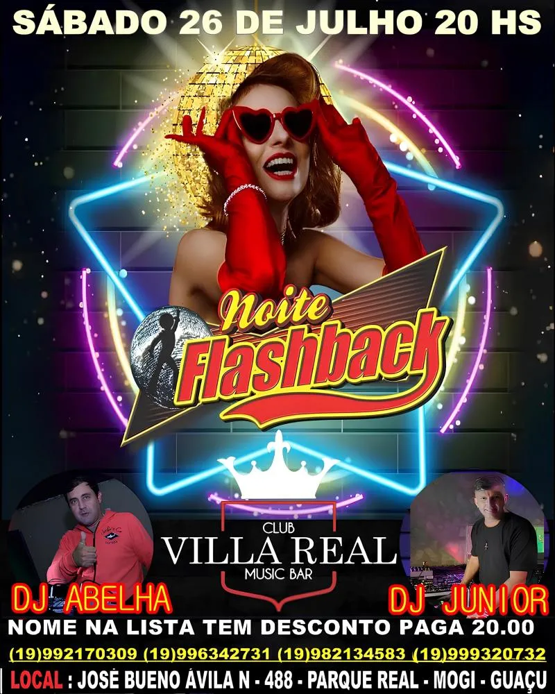Flashback realiza festa neste sábado no Club Villa Real