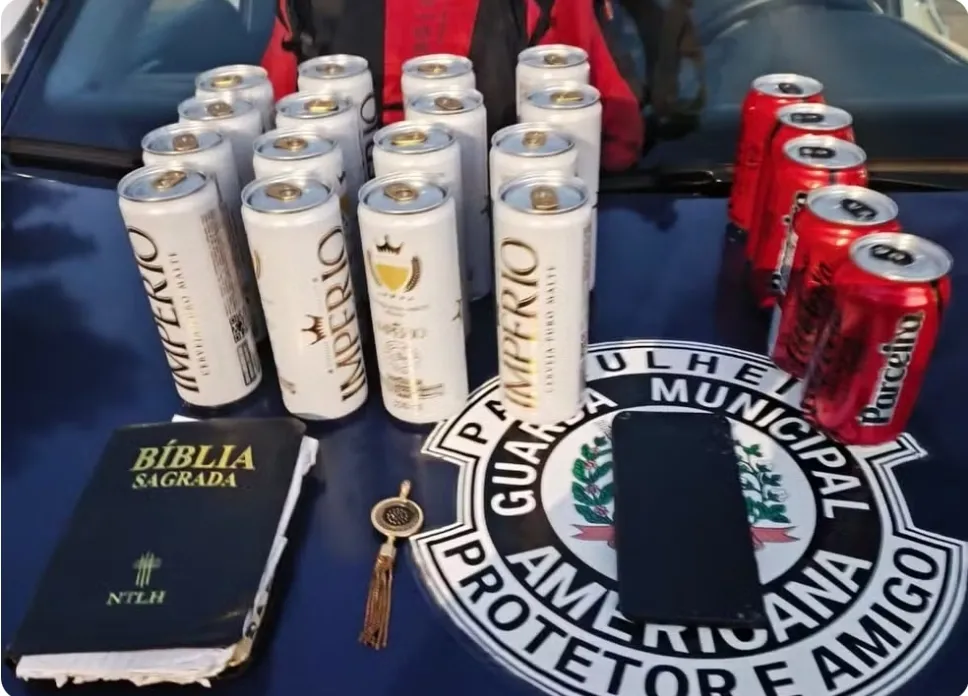 Homem invade igreja, rouba bíblia e bebidas, mas é preso pela Guarda Municipal
