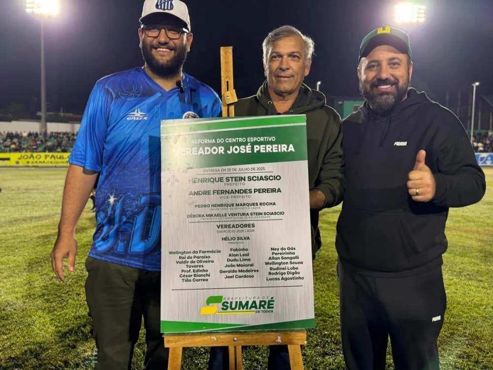 Prefeito Henrique do Paraíso entrega a primeira etapa da revitalização do Centro Esportivo de Sumaré