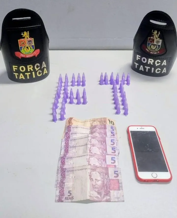 Traficante é preso com cocaína no Jardim Florestal, em Estiva Gerbi