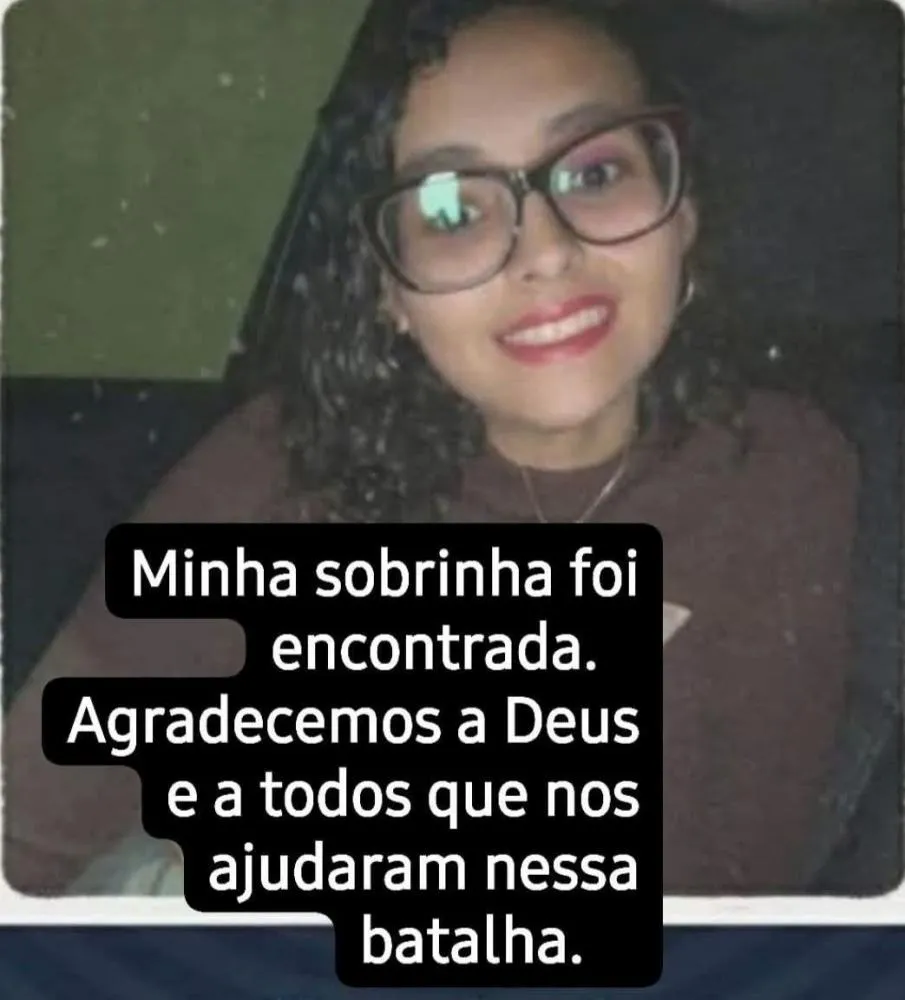 Família de Mogi Guaçu encontra jovem de 19 anos que estava desaparecida
