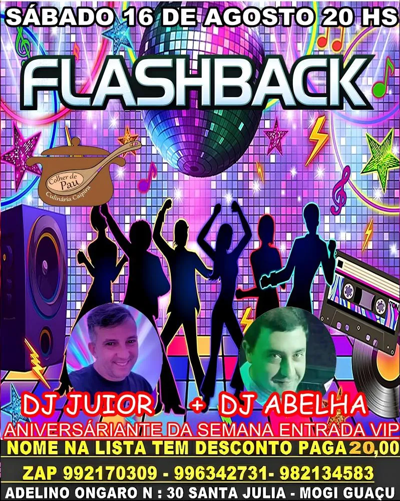 Flashback Colher de Pau realiza festa neste sábado com dois aniversários