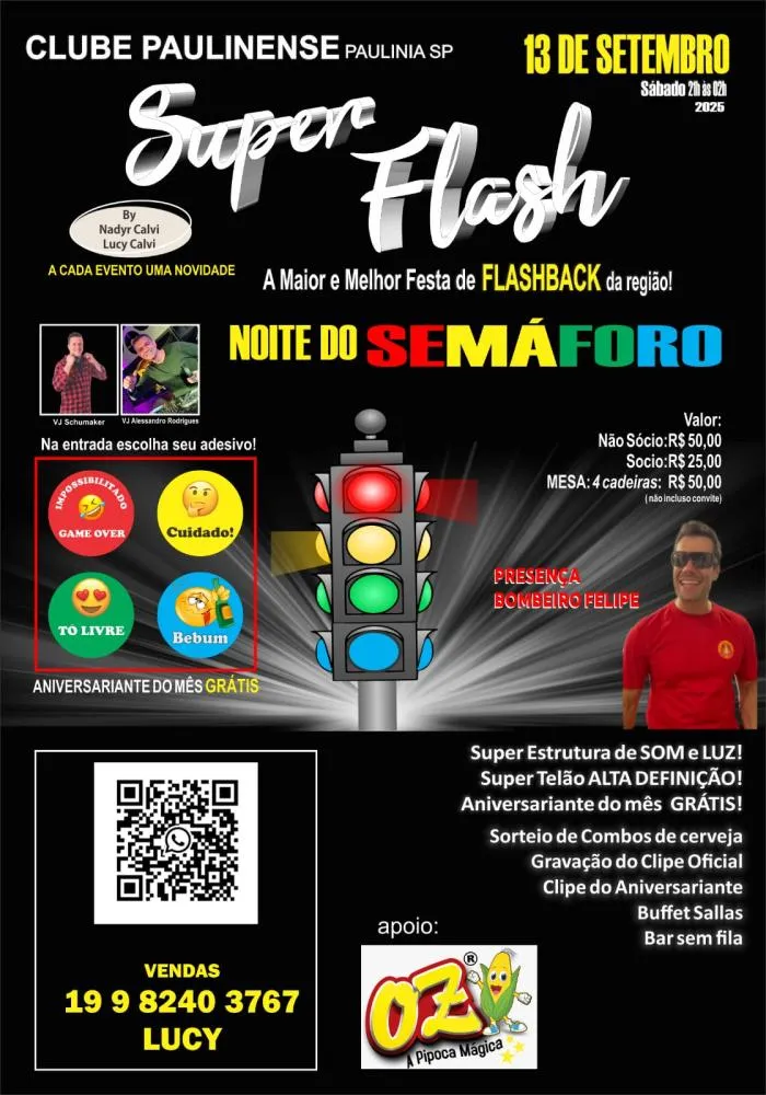 Noite do Semáforo agita flashback de Paulínia com festa temática