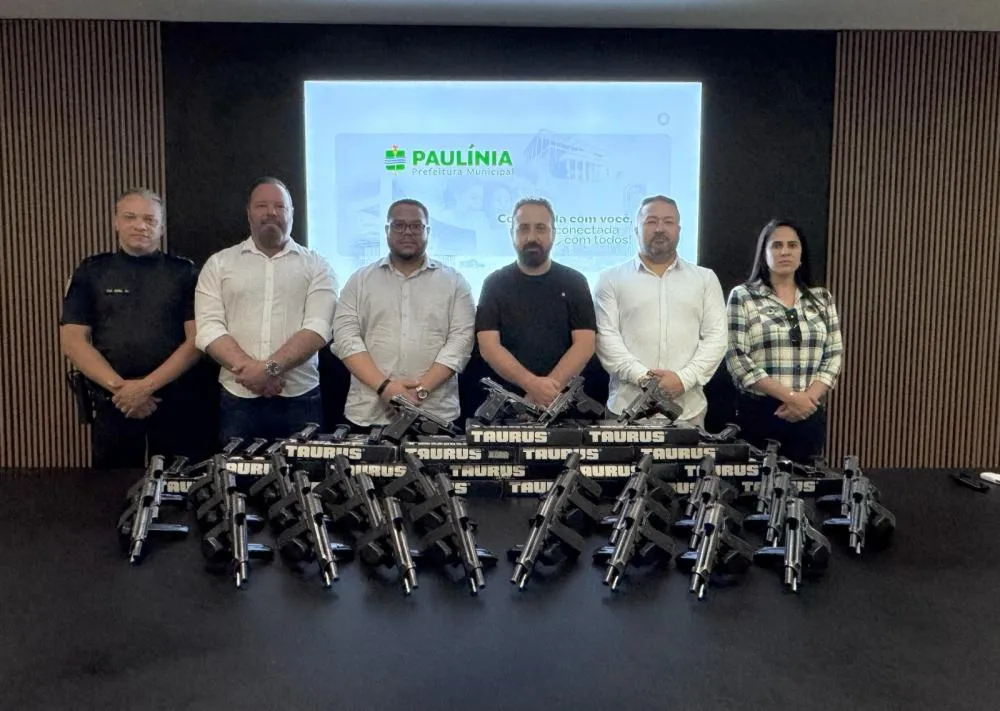 Para fortalecer segurança regional, Paulínia doa 50 pistolas para Sumaré
