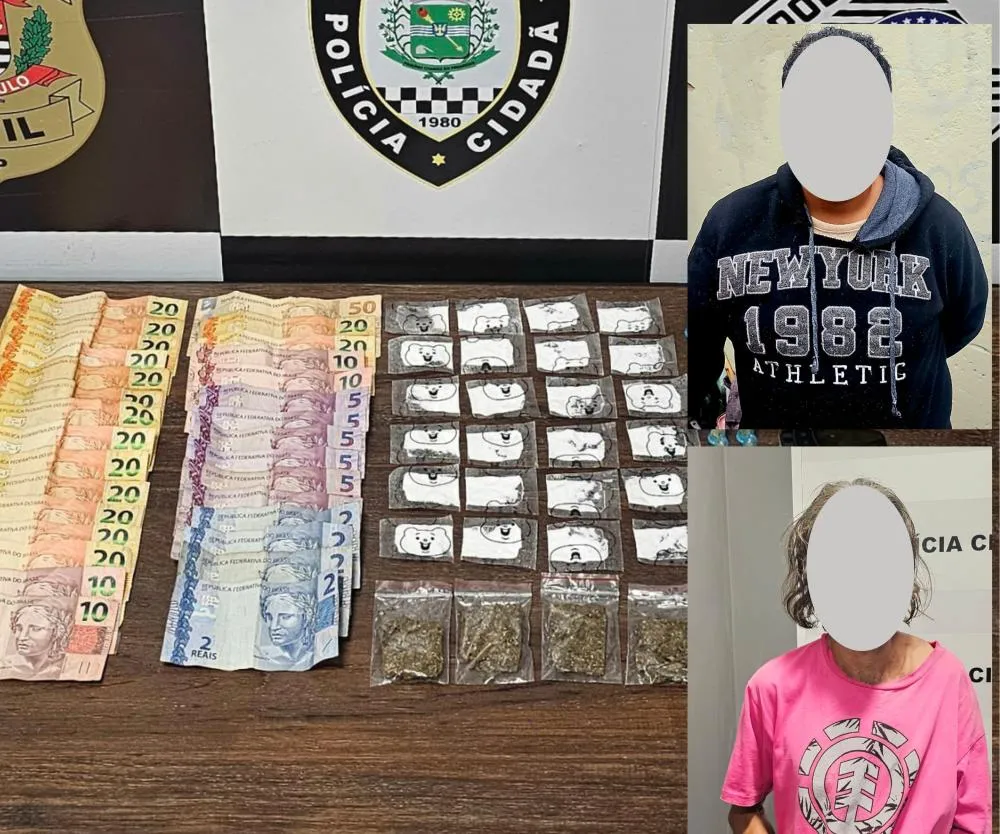 Guarda Municipal de Paulínia flagra dois homens por tráfico de drogas no Alto dos Pinheiros