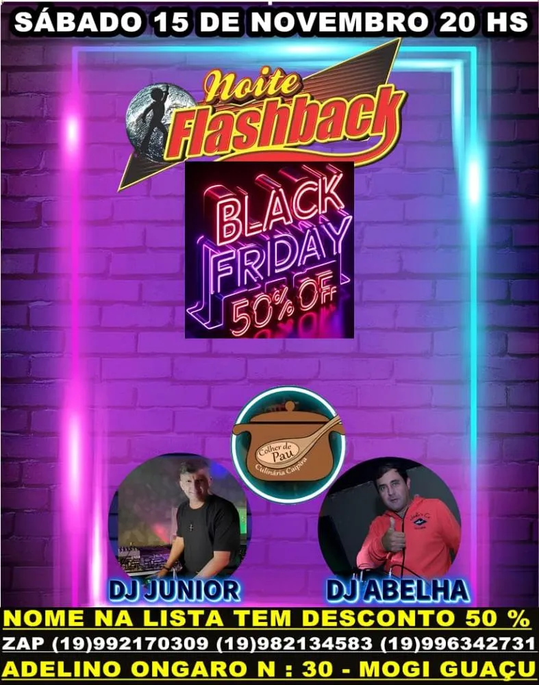 DJs Abelha e Junior comandam flashback no Colher de Pau com promoção de Black Friday