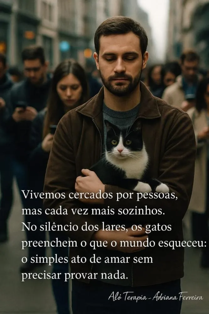 O silêncio entre as pessoas e o som dos miados (Coluna de Adriana Ferreira)