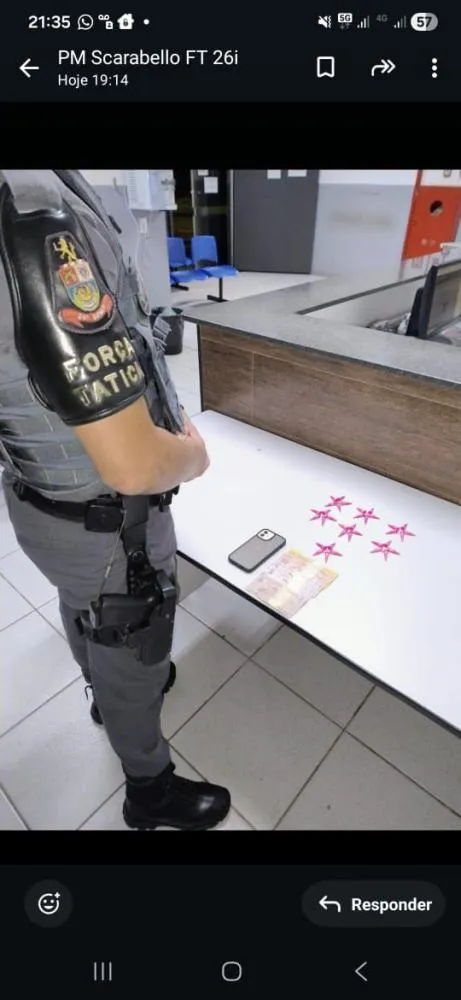 PM apreende cocaína e dinheiro com adolescente em Mogi Guaçu