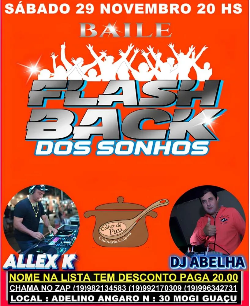 Nostalgia na pista: Colher de Pau promove noite de Flashback com grandes hits do passado em Mogi Guaçu