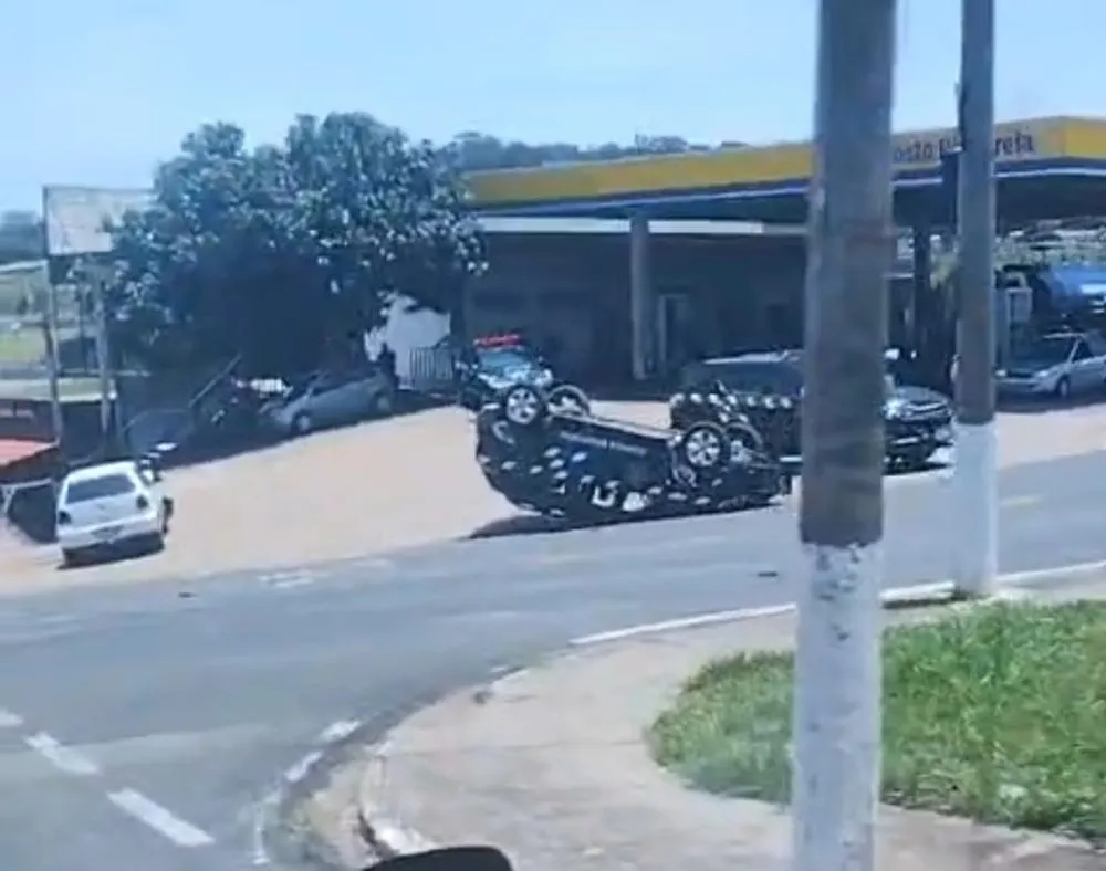 Viatura da GM capota em Campinas; criança e dois guardas ficam feridos