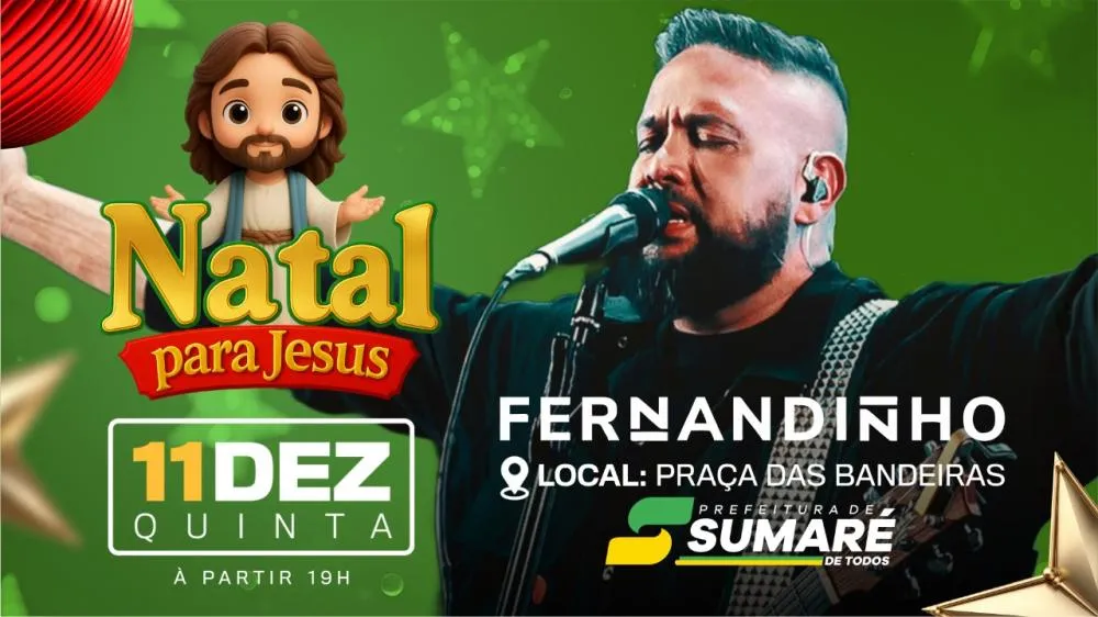 Vila de Natal de Sumaré terá show gratuito de Fernandinho