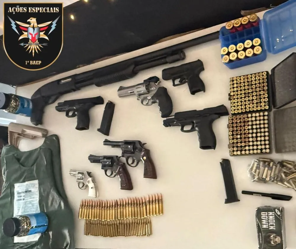 Baep apreende arsenal com mais de 1,9 mil munições e 9 armas em Campinas