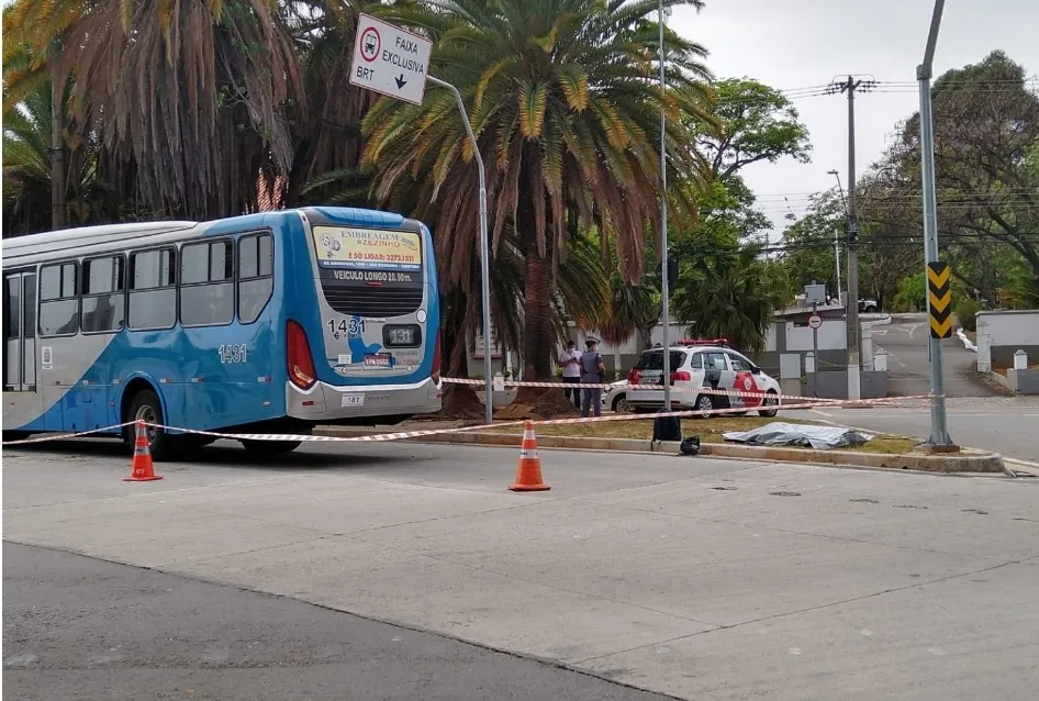 Idoso morre após ser atropelado por ônibus no corredor BRT, em Campinas