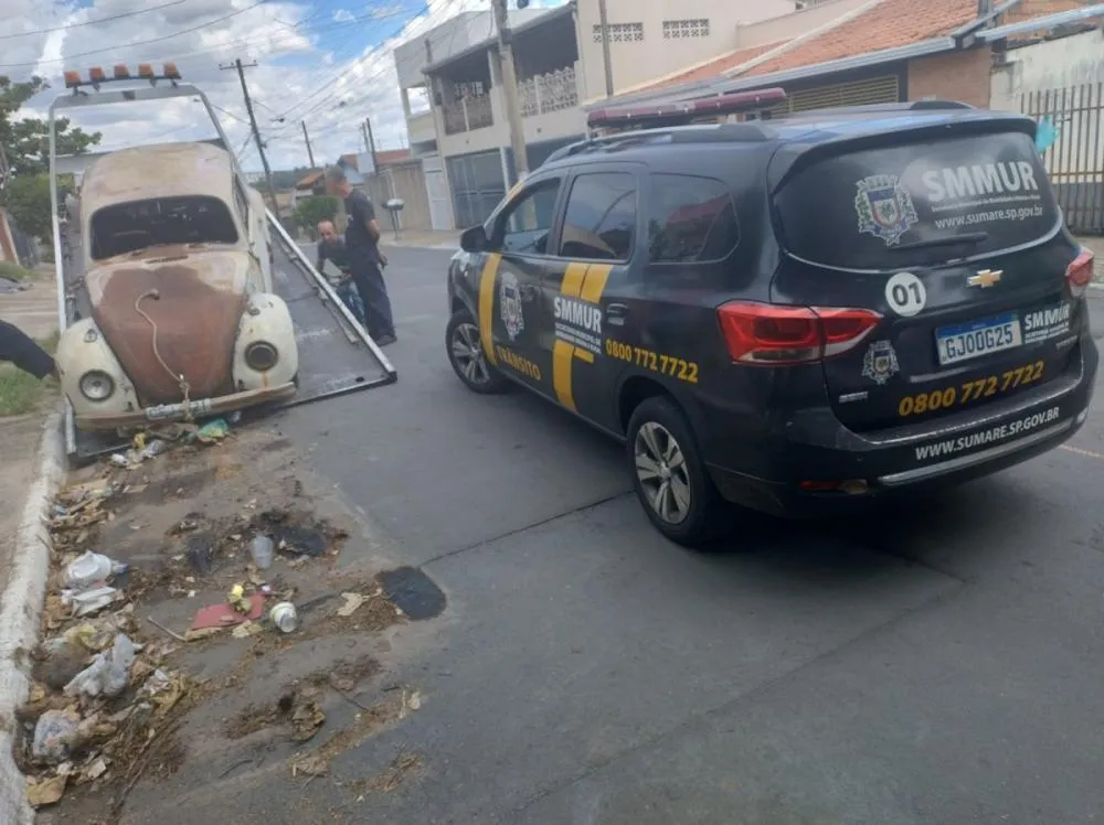 Sumaré intensifica fiscalização contra veículos abandonados