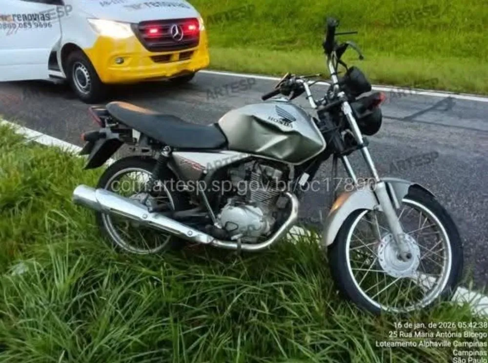 Animal na pista causa acidente fatal com motociclista na SP-340