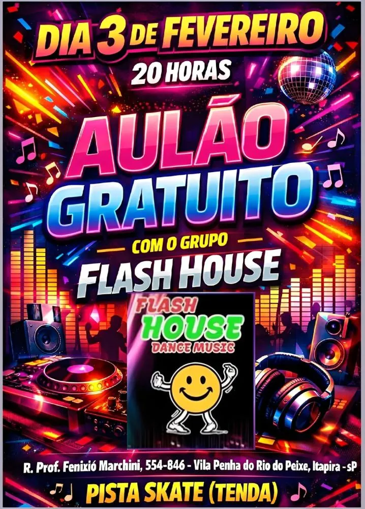 Flash House Dance Music retoma atividades e promove aulão gratuito nesta terça-feira