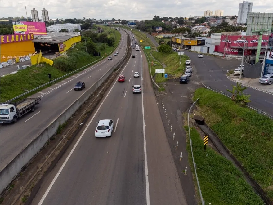 Obra interdita entrada da SP-101 em Hortolândia neste fim de semana