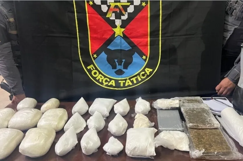 PM apreende 16 quilos de drogas e prende suspeito em cidade da região