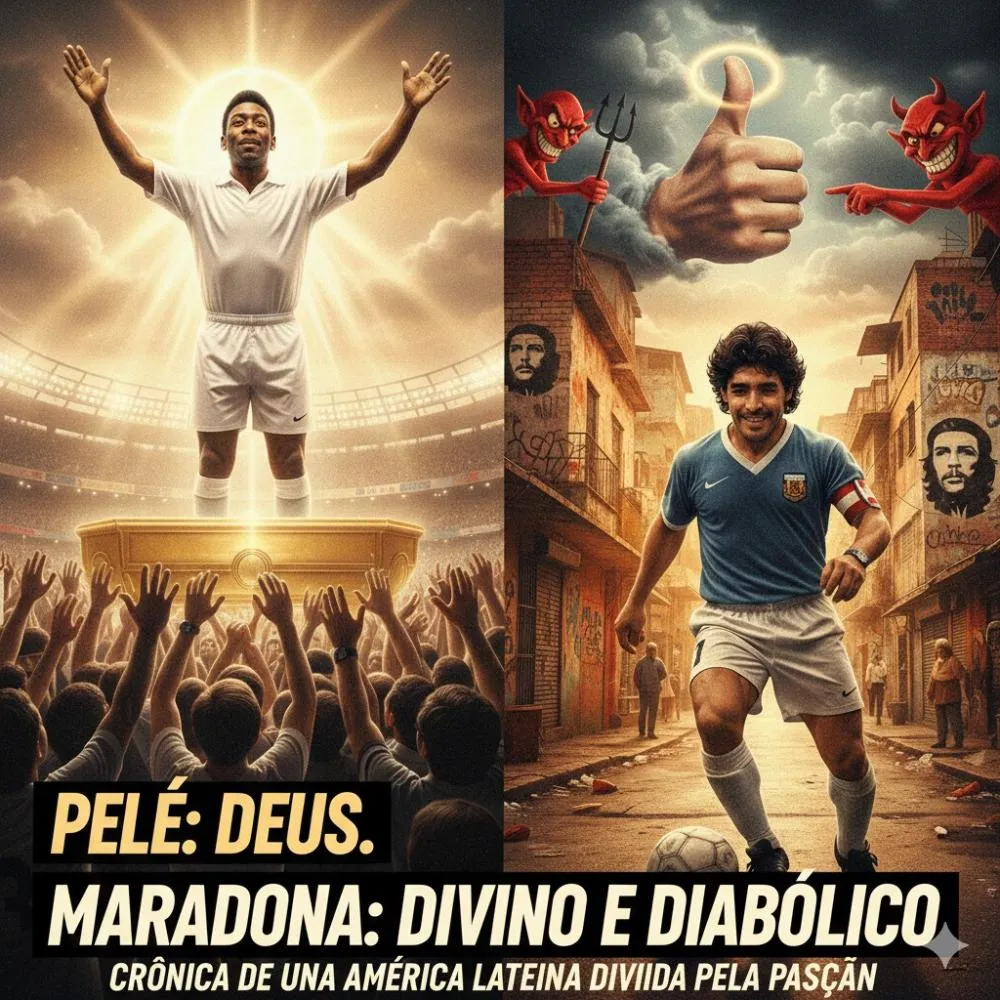 Pelé era um deus, enquanto Maradona era apoiado por Deus e até pelo diabo (Coluna do Raoni)