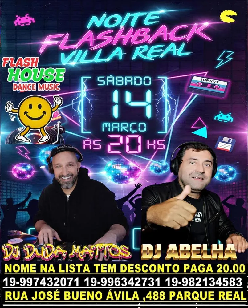 Flashback Villa Real terá novo DJ na festa deste sábado