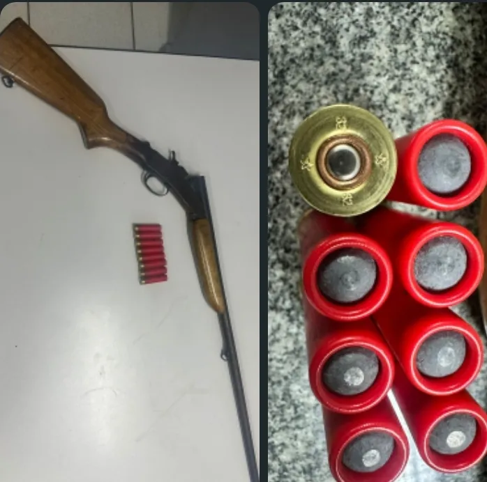 Baep de Campinas apreende espingarda e munições em Mogi Guaçu