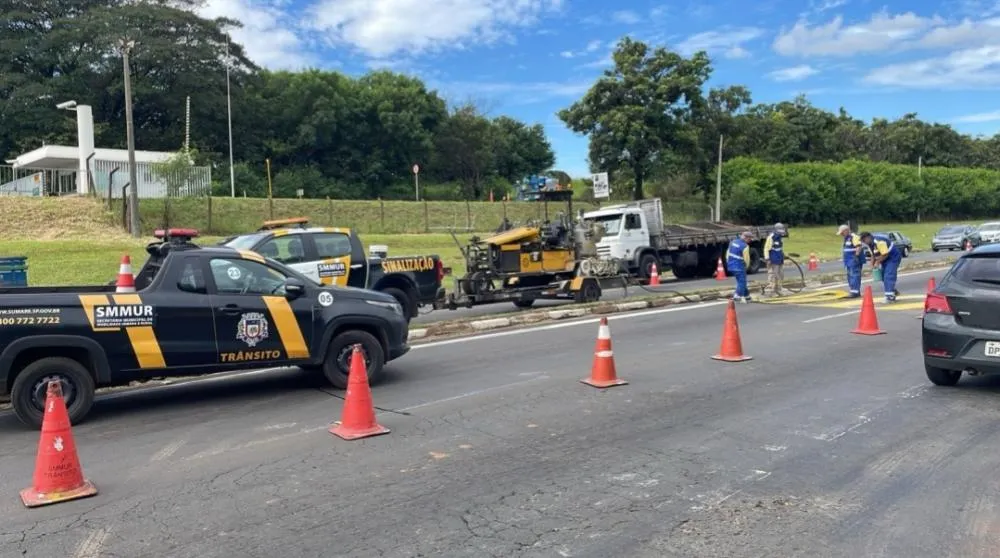 Sumaré inicia reforço na sinalização de trânsito na Estrada da Honda e Centro