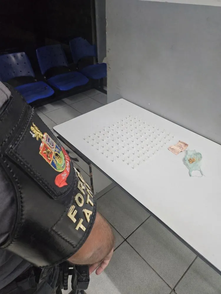 Militar prende homem por tráfico e recaptura procurado pela Justiça em Mogi Guaçu