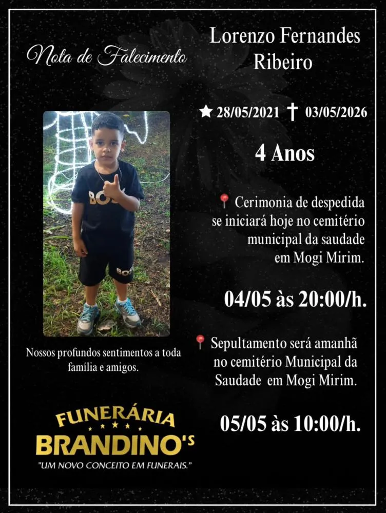 Criança de apenas 4 anos morre afogada em piscina, em Mogi Mirim