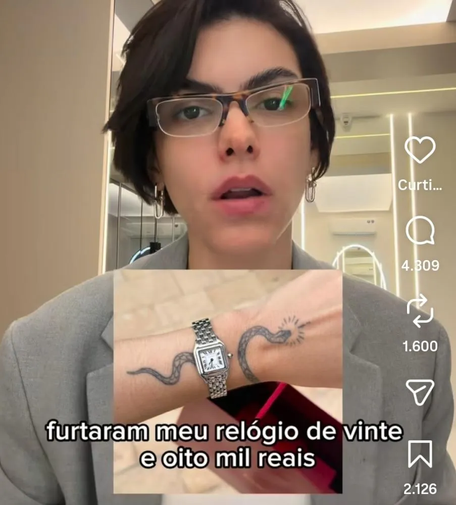 Influencer diz que relógio de R$ 28 mil foi furtado no raio-x de Viracopos
