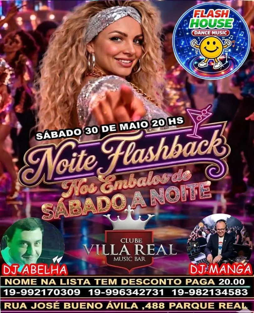 Noite do Flashback promete reviver clássicos das décadas de 60 a 90 em Mogi Guaçu
