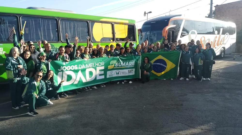 Delegação de Sumaré embarca para os Jogos da Melhor Idade com 45 atletas