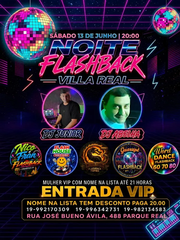 Nostalgia na pista: Flashback Villa Real terá promoção especial neste sábado