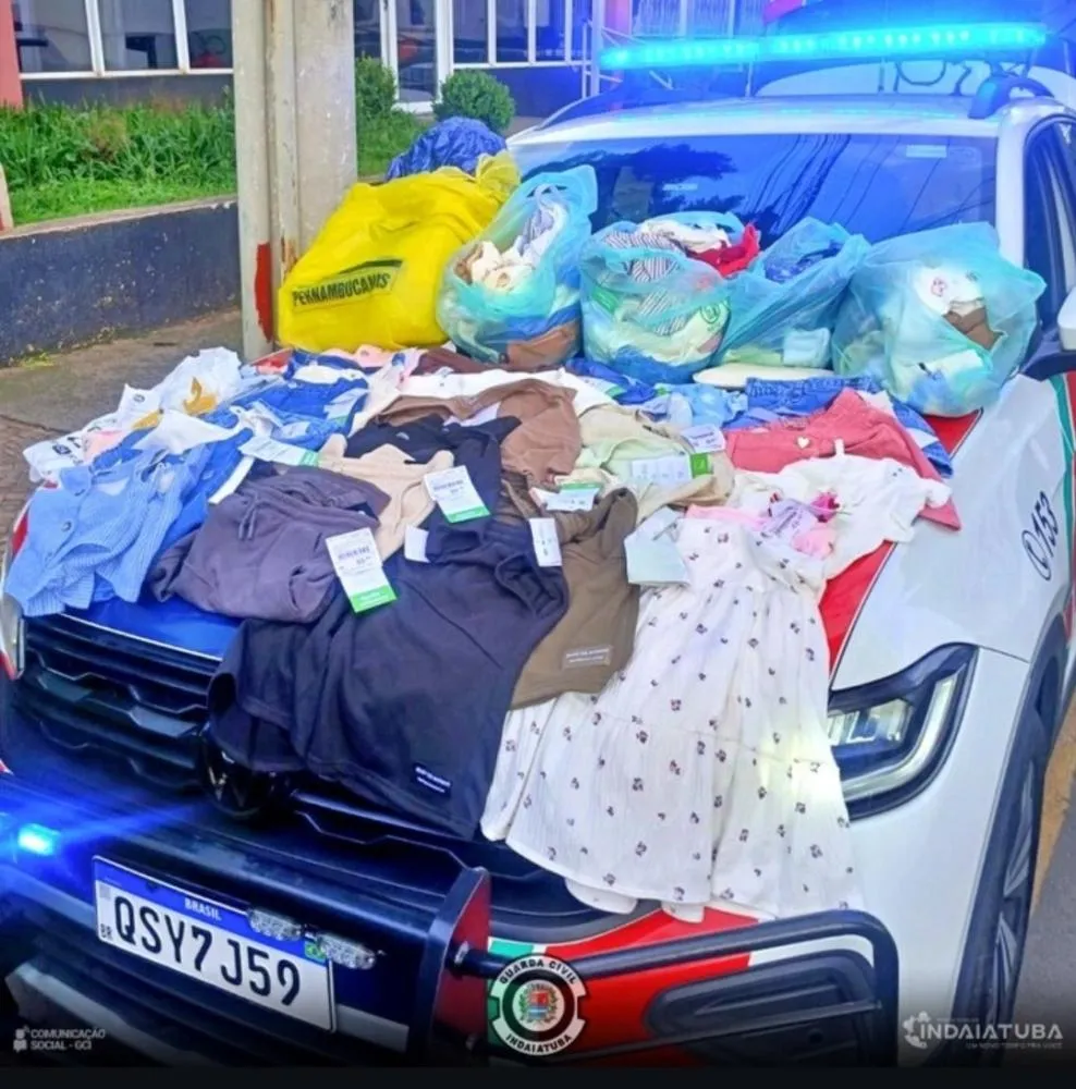 GCM prende trio com R$ 6 mil em roupas furtadas no Centro de Indaiatuba