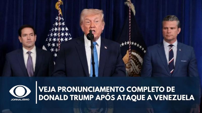 ENTREVISTA DE TRUMP APÓS ATAQUE CONTRA A VENEZUELA